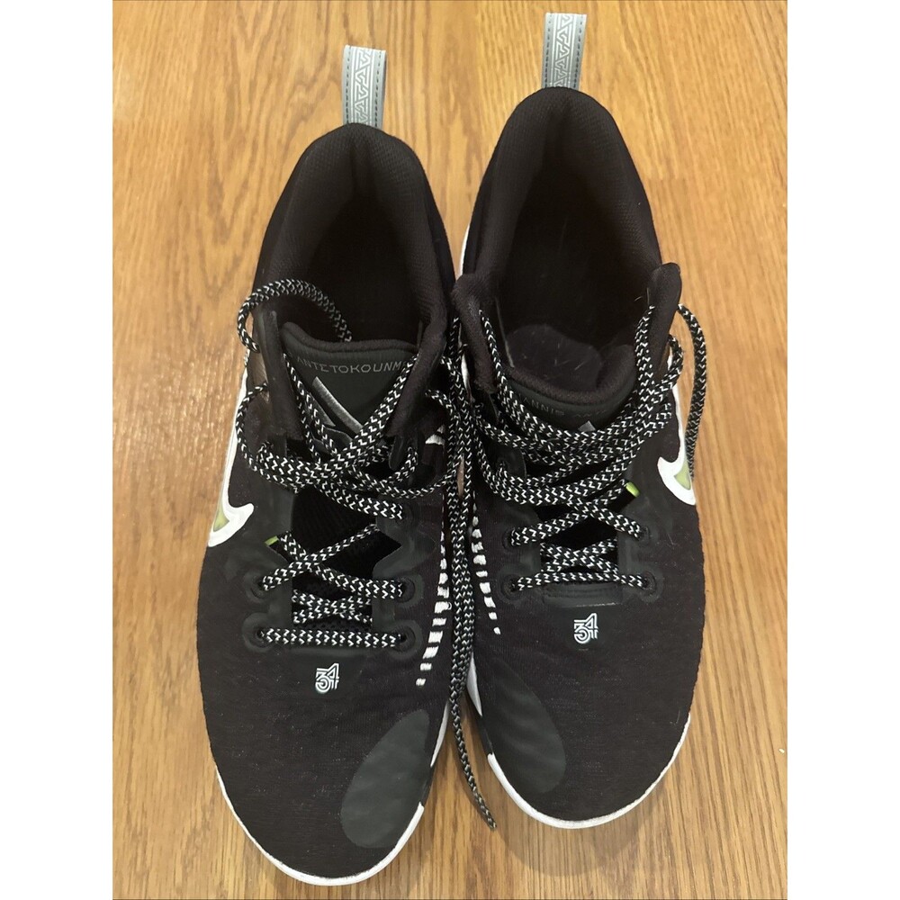 Nike Giannis Immort  BB Shoes Black  White Wolf Grey Lo Top Greek Sz 9.5